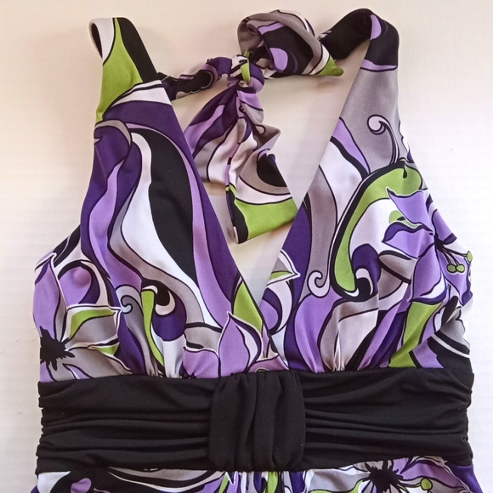 Vintage Floral Halter Dress - Picture 3 of 7